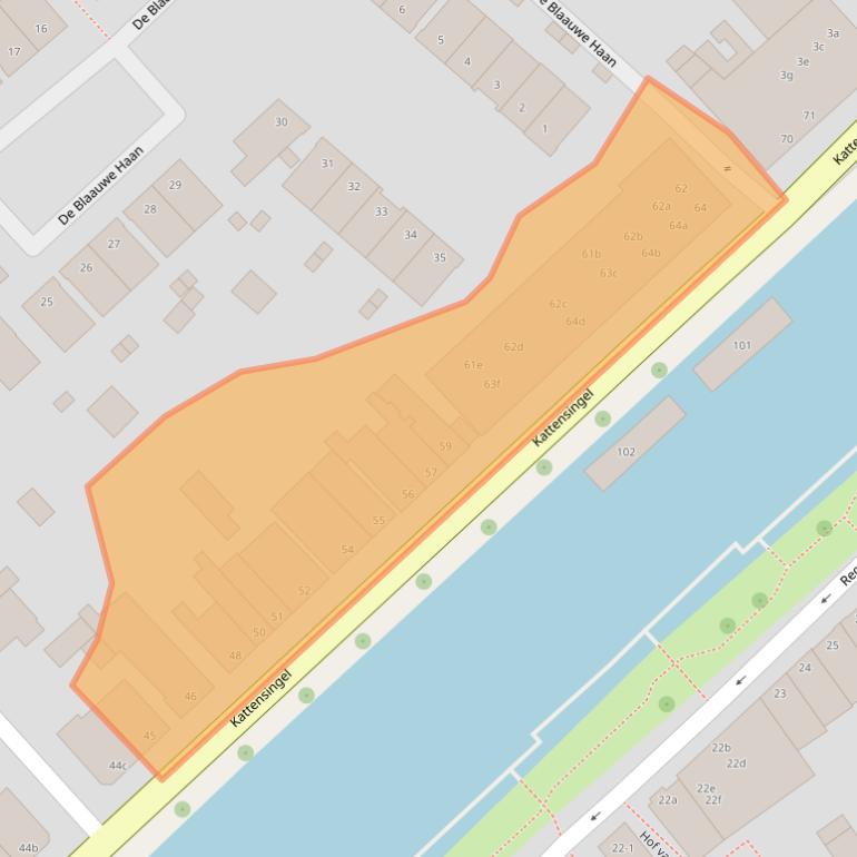 Kaart van postcodegebied 2801CC.