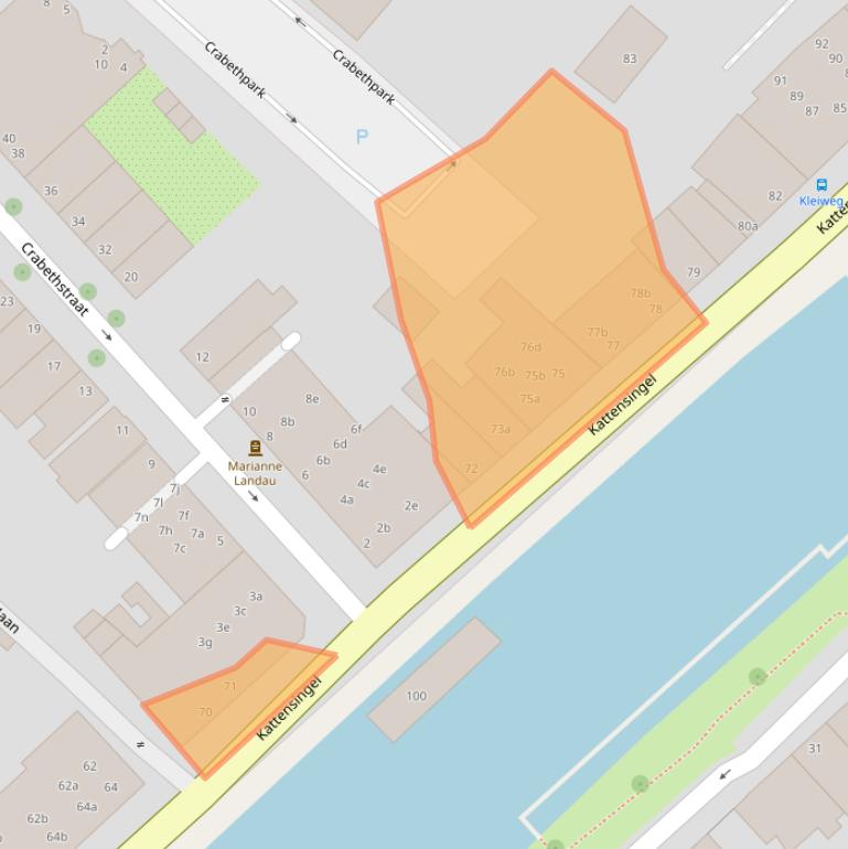 Kaart van postcodegebied 2801CD.