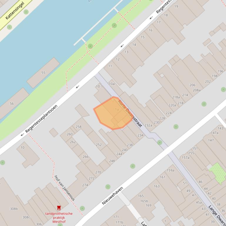 Kaart van postcodegebied 2801CN.