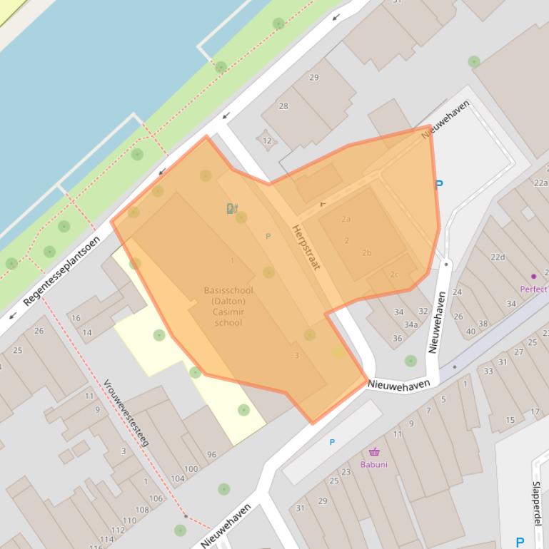 Kaart van postcodegebied 2801CR.