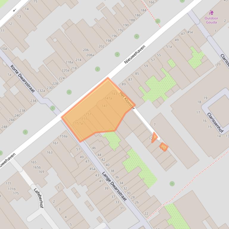 Kaart van postcodegebied 2801CV.