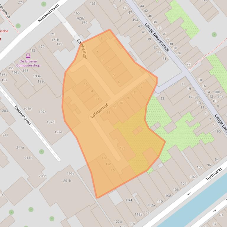 Kaart van postcodegebied 2801CZ.