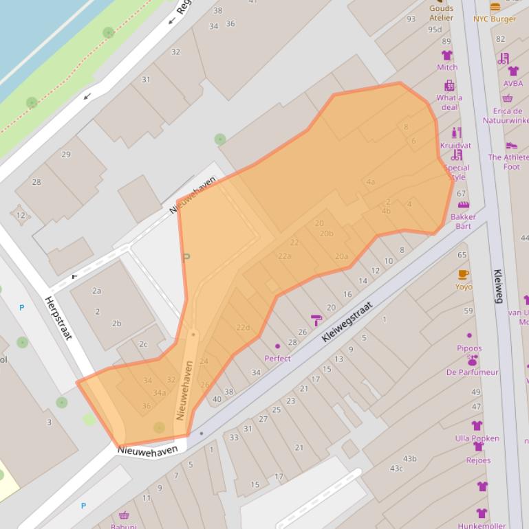 Kaart van postcodegebied 2801EA.