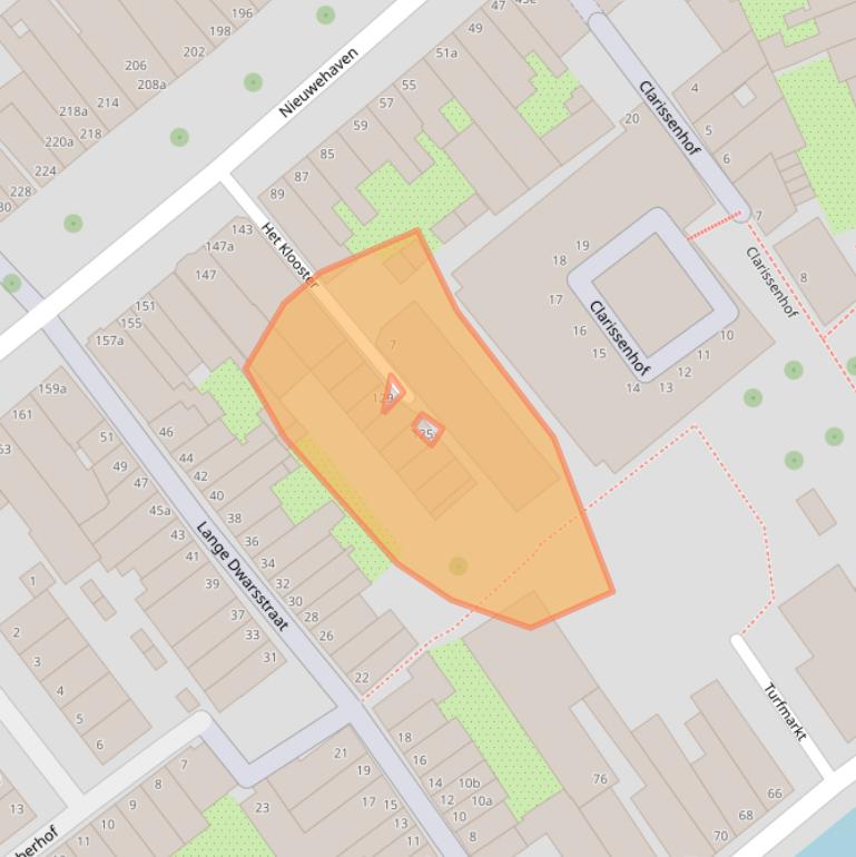 Kaart van postcodegebied 2801ER.