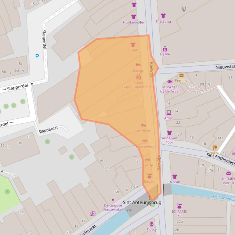 Kaart van postcodegebied 2801GB.