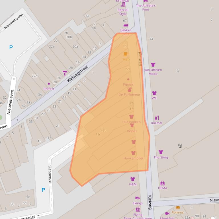 Kaart van postcodegebied 2801GC.