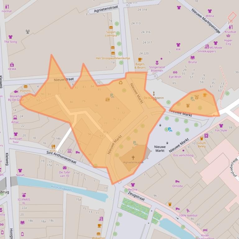 Kaart van postcodegebied 2801GR.