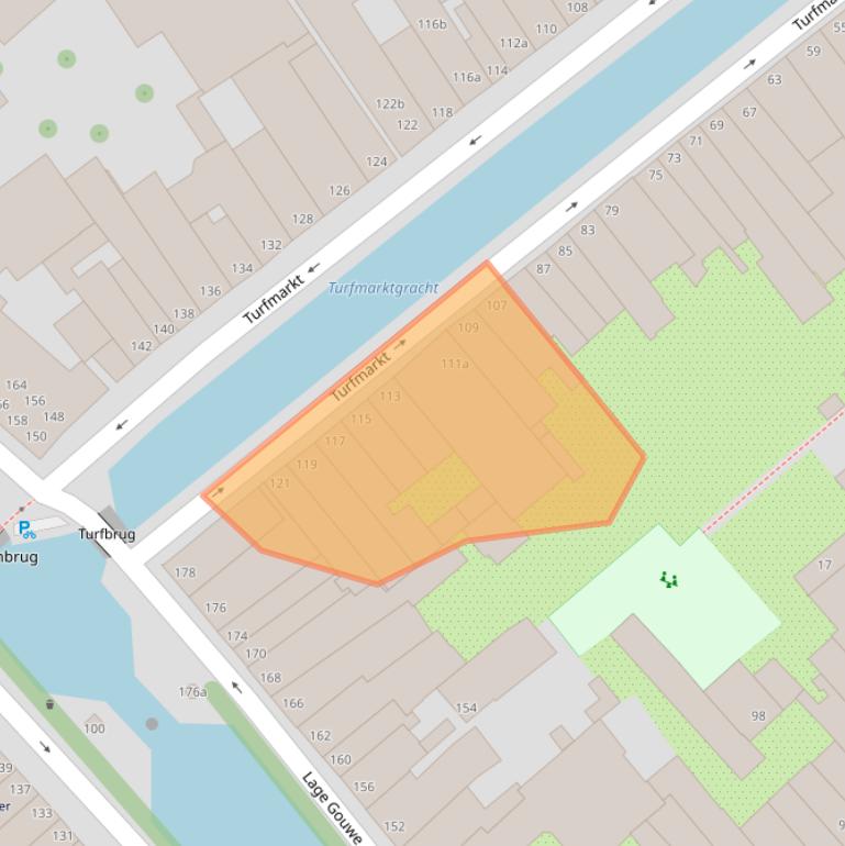 Kaart van postcodegebied 2801GX.