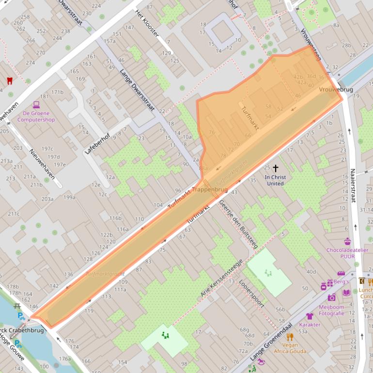 Kaart van postcodegebied 2801HB.