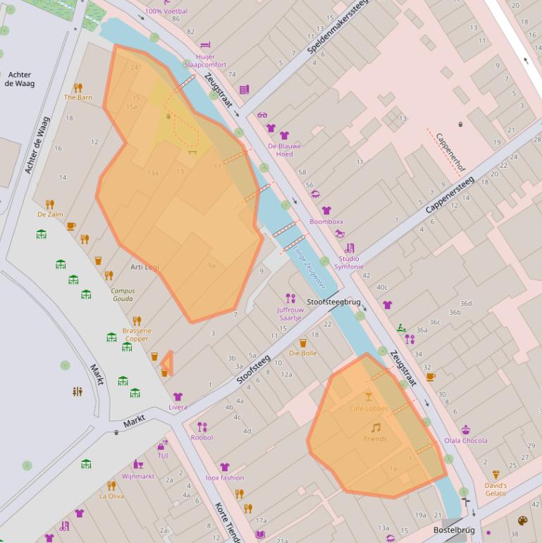 Kaart van postcodegebied 2801JB.
