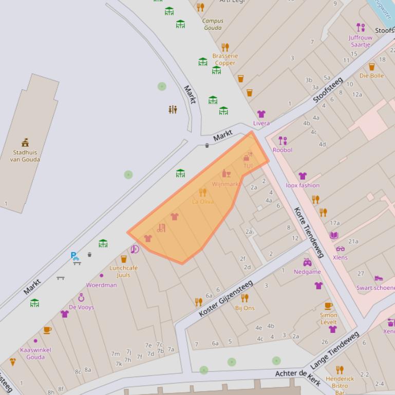 Kaart van postcodegebied 2801JH.