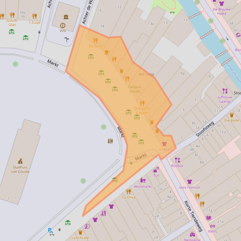 Kaart van postcodegebied 2801JJ.