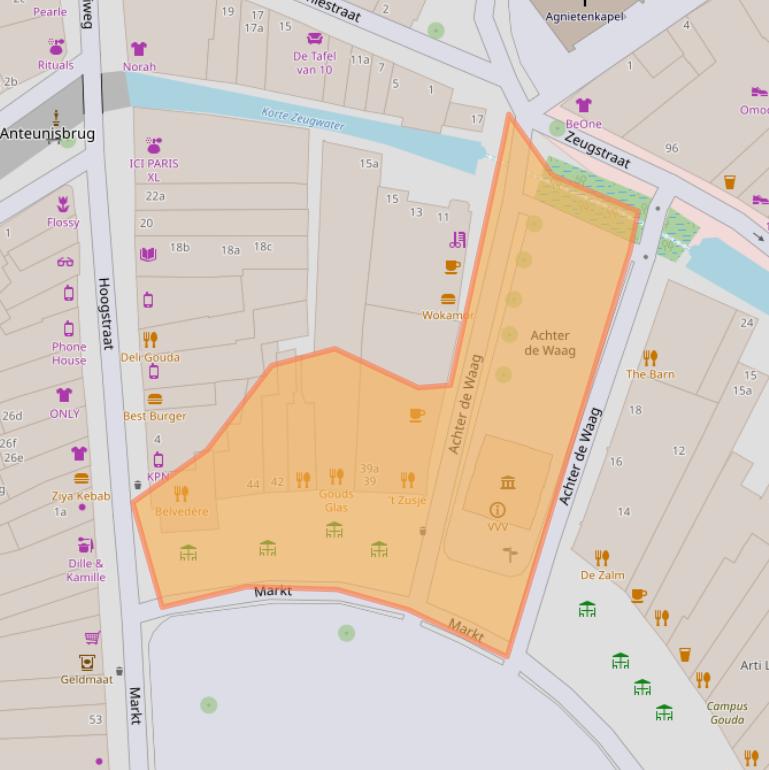 Kaart van postcodegebied 2801JK.