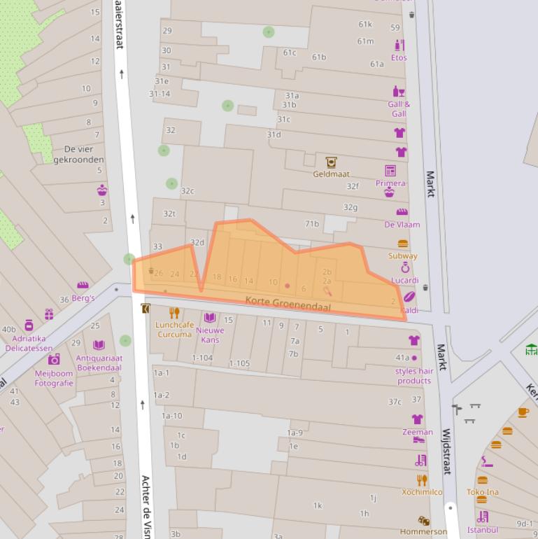 Kaart van postcodegebied 2801JN.