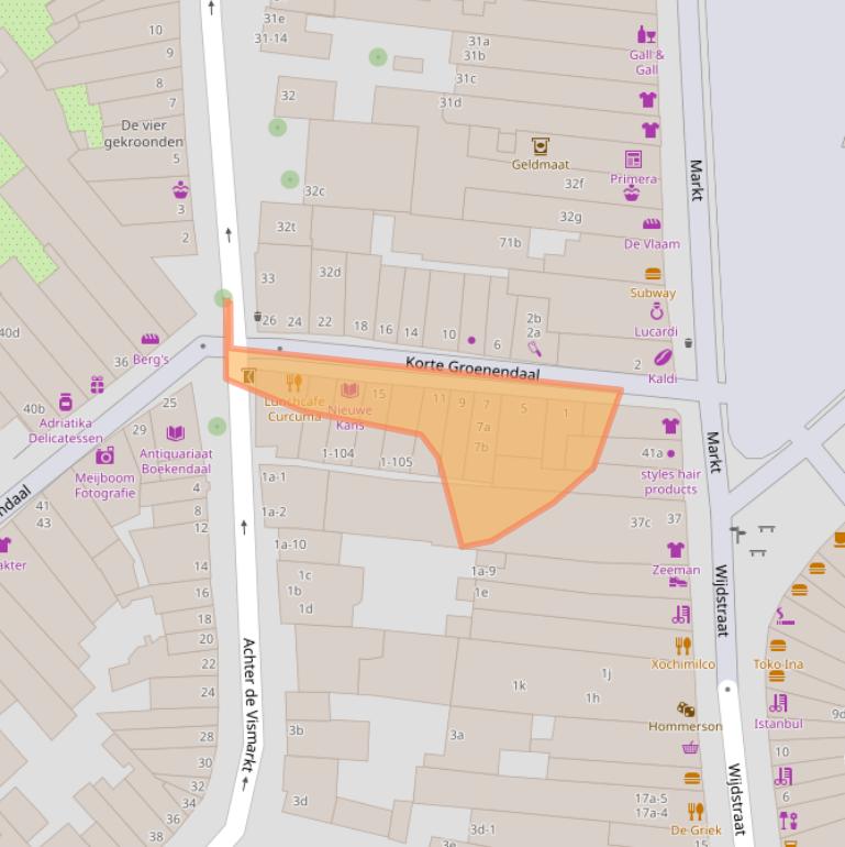 Kaart van postcodegebied 2801JP.
