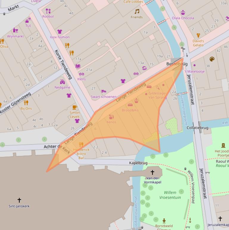 Kaart van postcodegebied 2801KH.