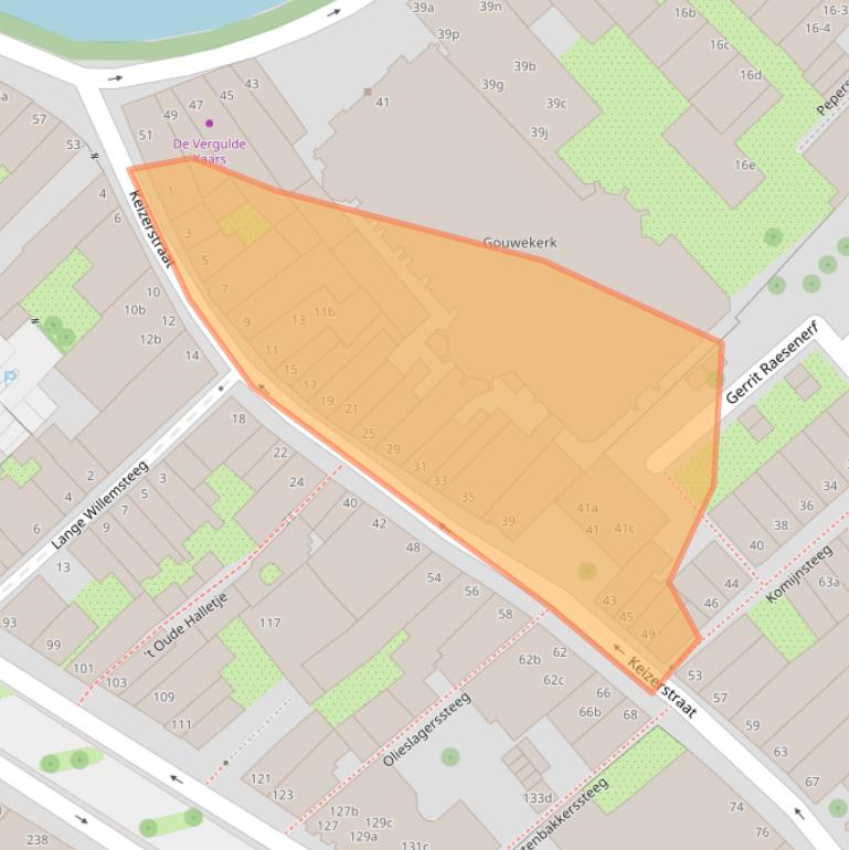 Kaart van postcodegebied 2801NJ.