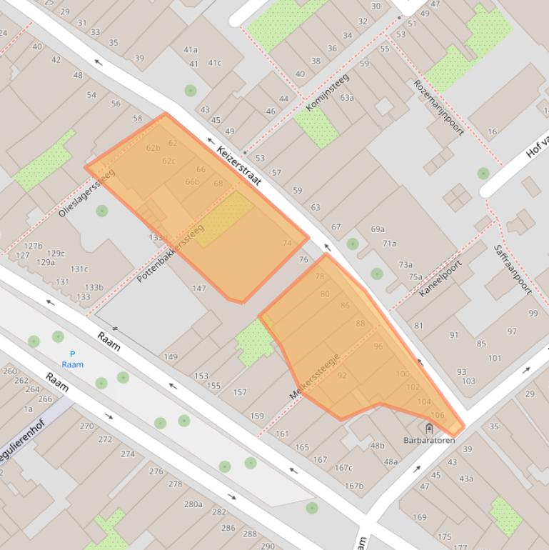 Kaart van postcodegebied 2801NM.