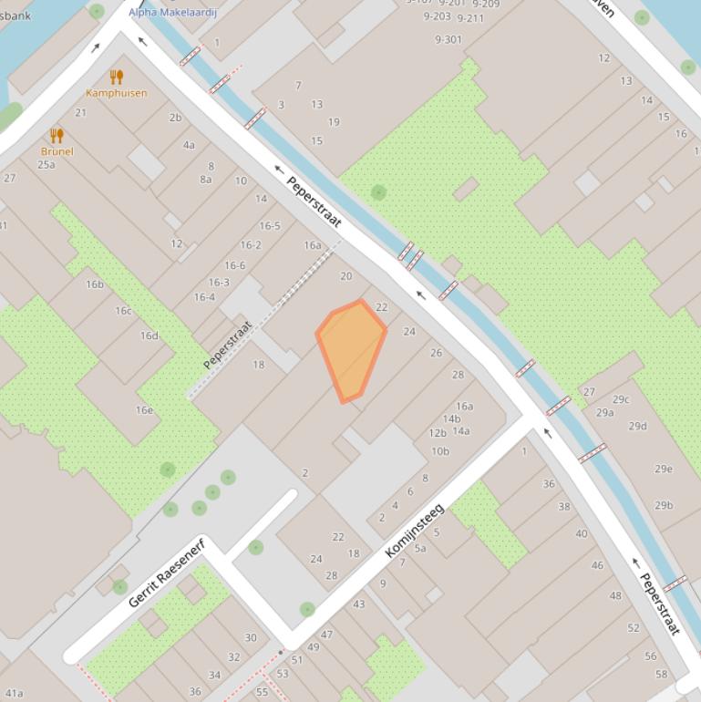 Kaart van postcodegebied 2801NT.