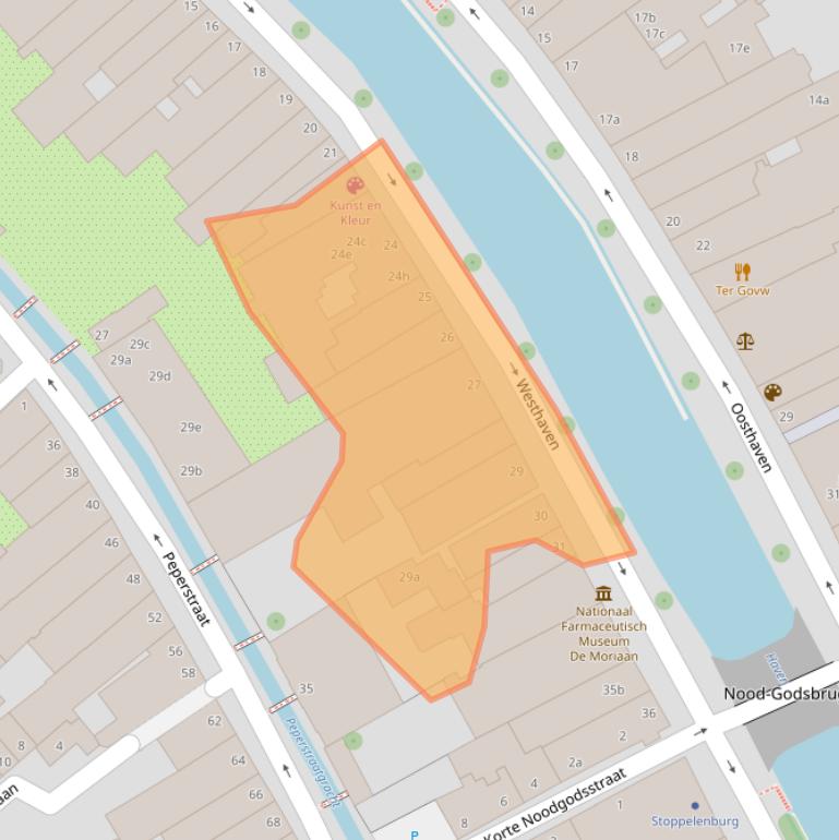 Kaart van postcodegebied 2801PJ.