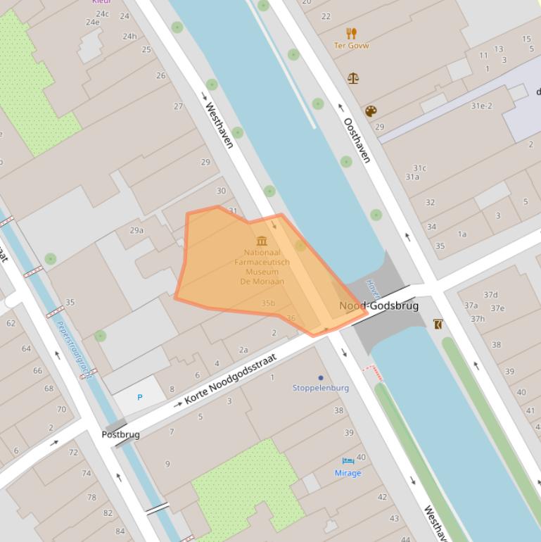 Kaart van postcodegebied 2801PK.