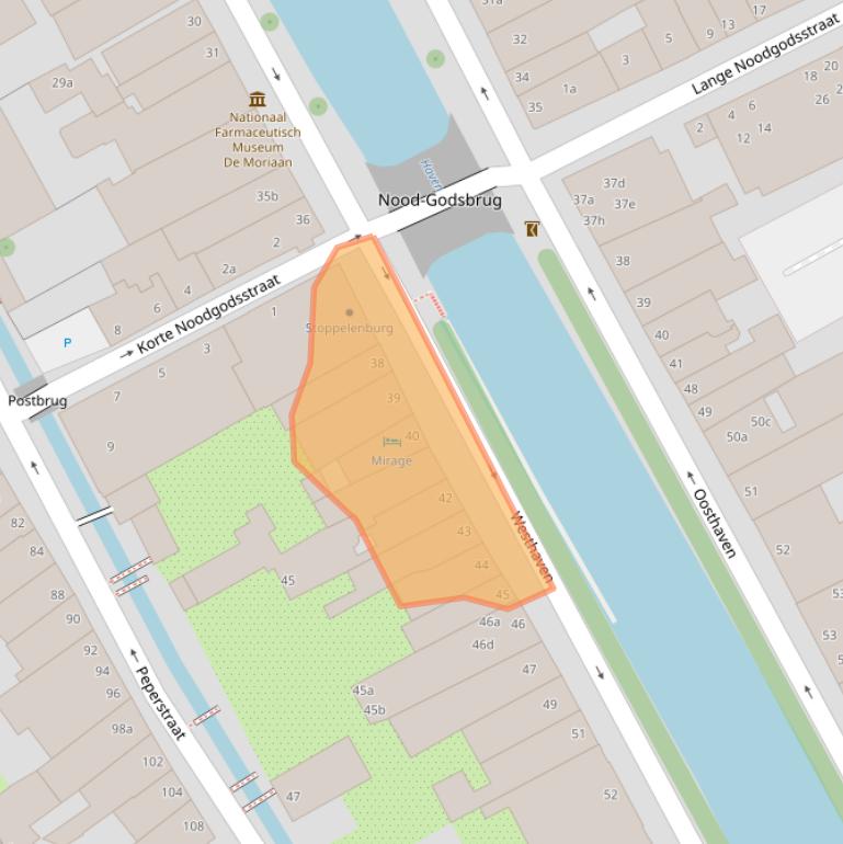 Kaart van postcodegebied 2801PL.