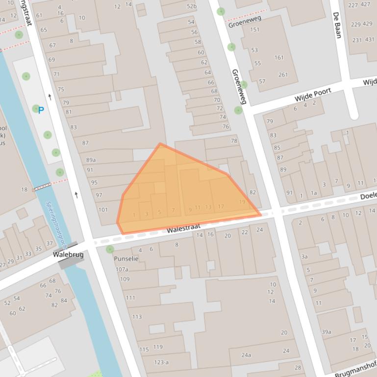 Kaart van postcodegebied 2801PT.