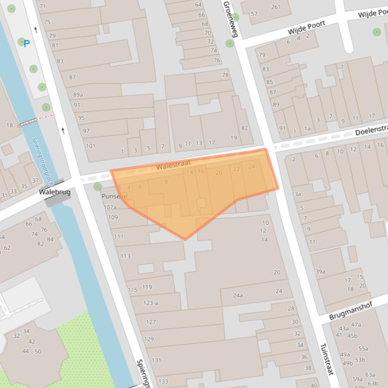 Kaart van postcodegebied 2801PV.