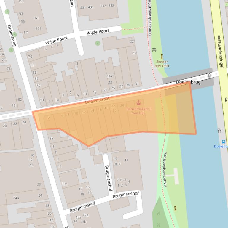 Kaart van postcodegebied 2801PX.