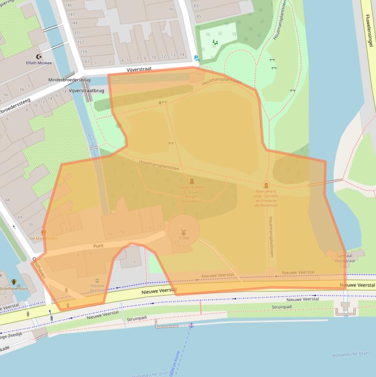 Kaart van postcodegebied 2801PZ.