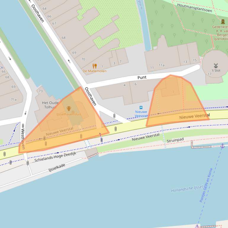 Kaart van postcodegebied 2801RA.