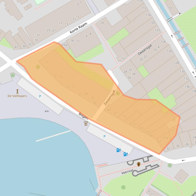 Kaart van postcodegebied 2801RC.