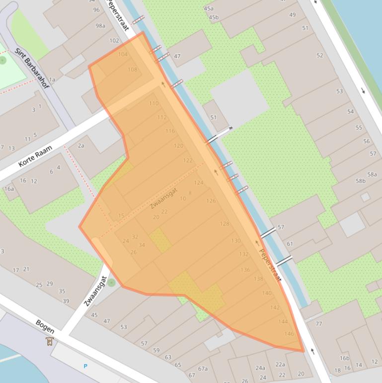 Kaart van postcodegebied 2801RH.