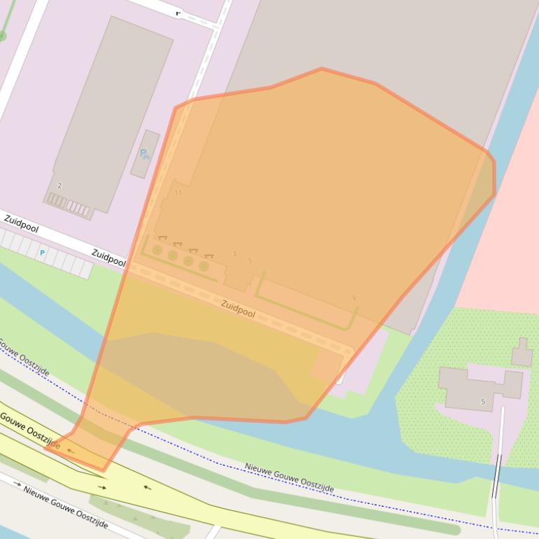 Kaart van postcodegebied 2801RW.