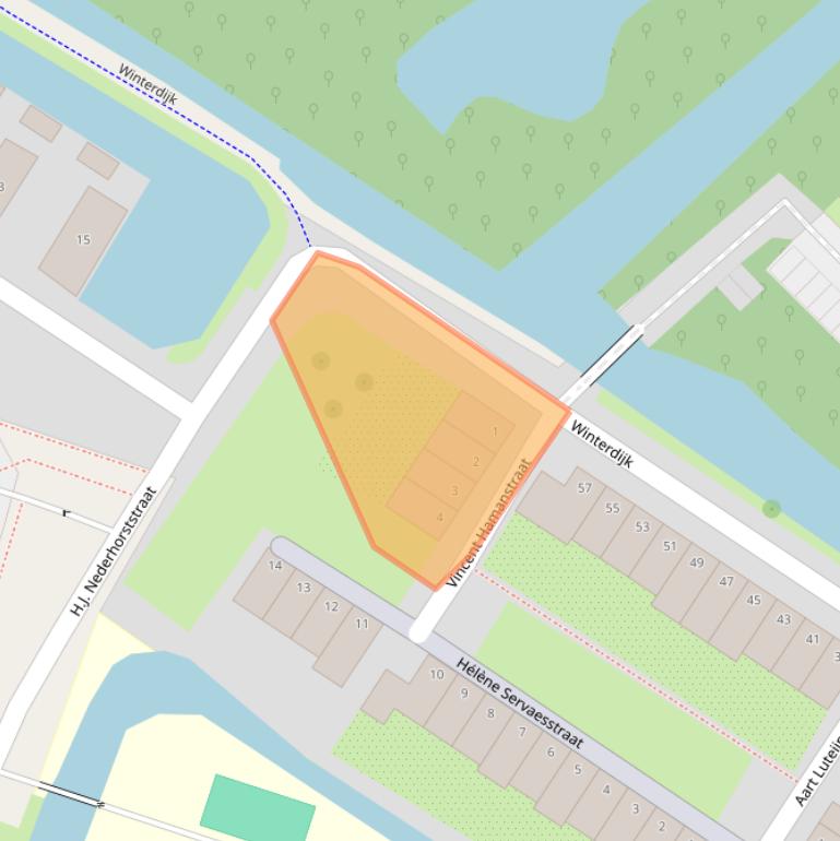 Kaart van postcodegebied 2801SL.