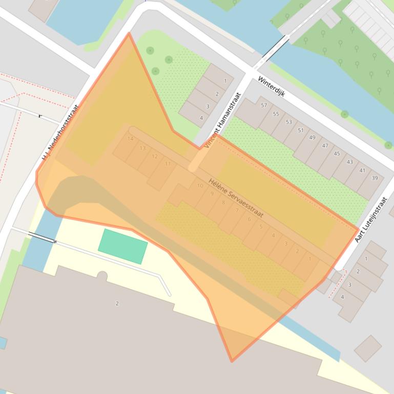 Kaart van postcodegebied 2801SM.