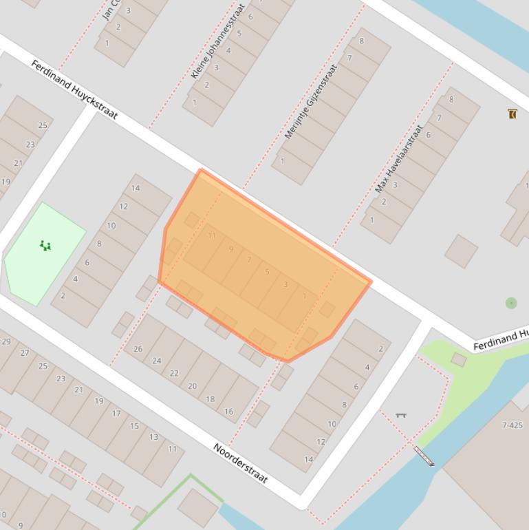 Kaart van postcodegebied 2801SV.