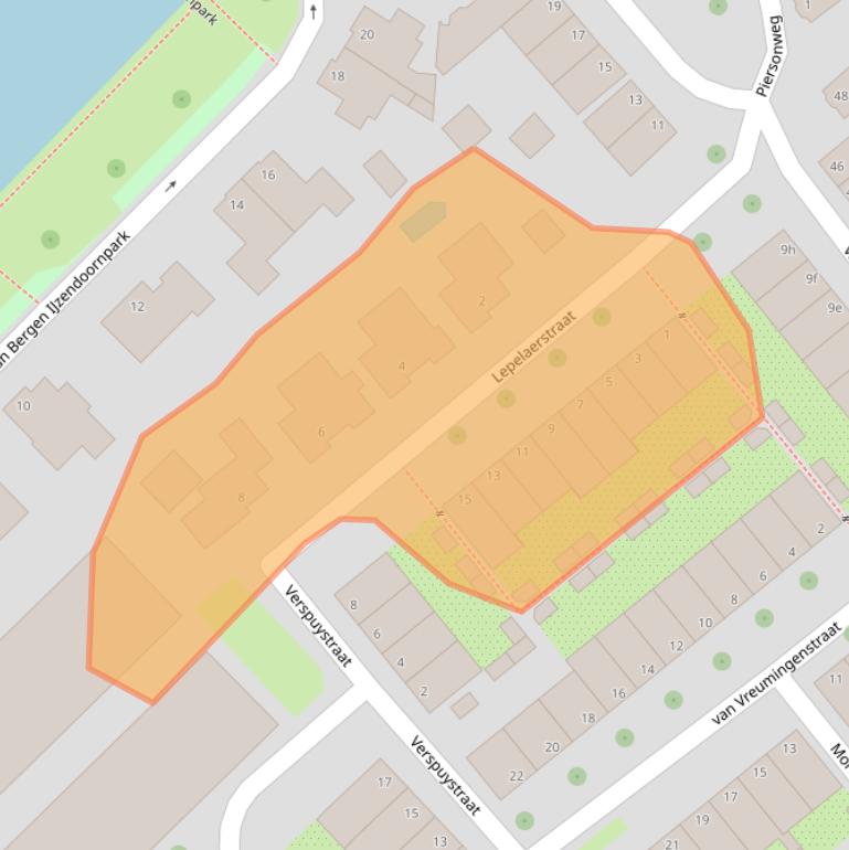 Kaart van postcodegebied 2801TH.