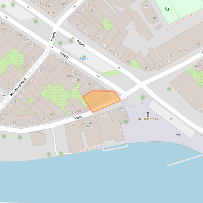 Kaart van postcodegebied 2801TV.