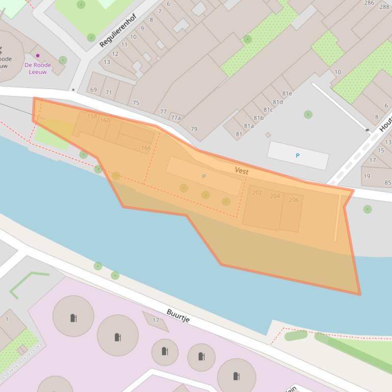 Kaart van postcodegebied 2801TX.