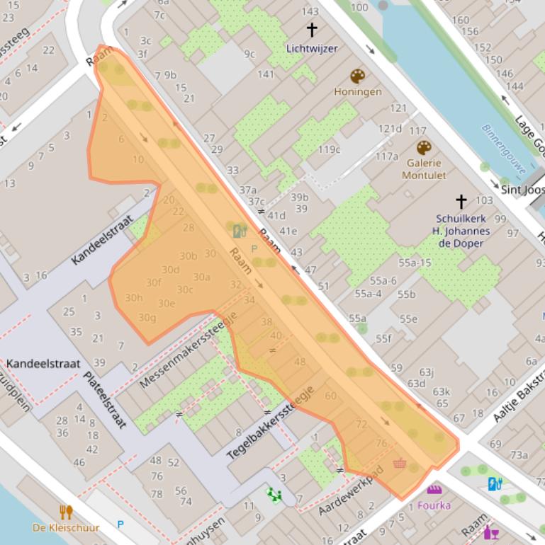 Kaart van postcodegebied 2801VM.