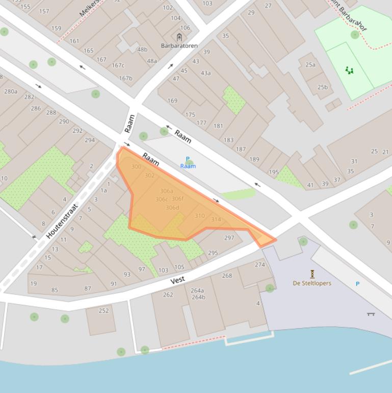 Kaart van postcodegebied 2801VT.