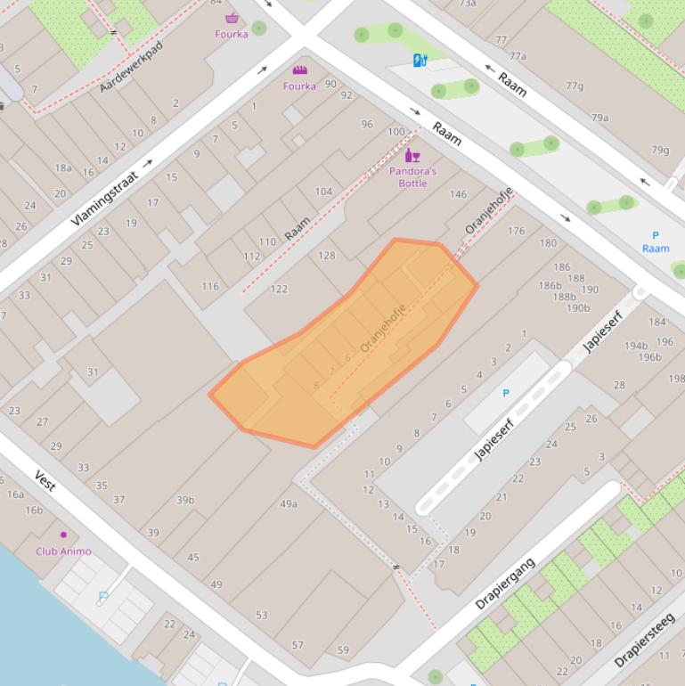 Kaart van postcodegebied 2801WM.