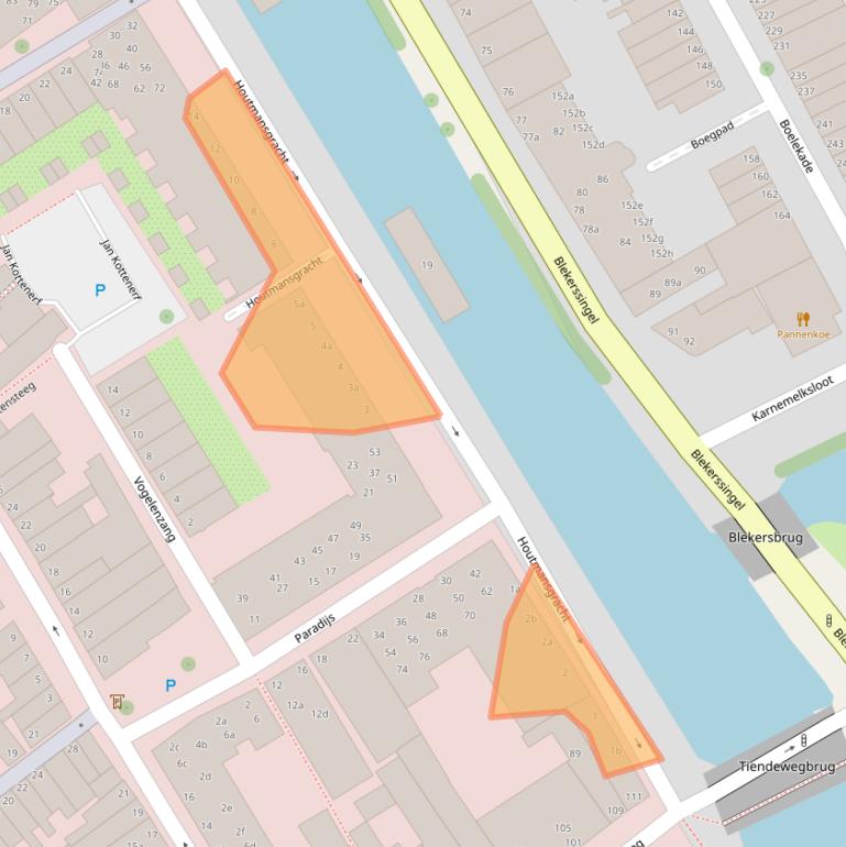 Kaart van postcodegebied 2801XB.