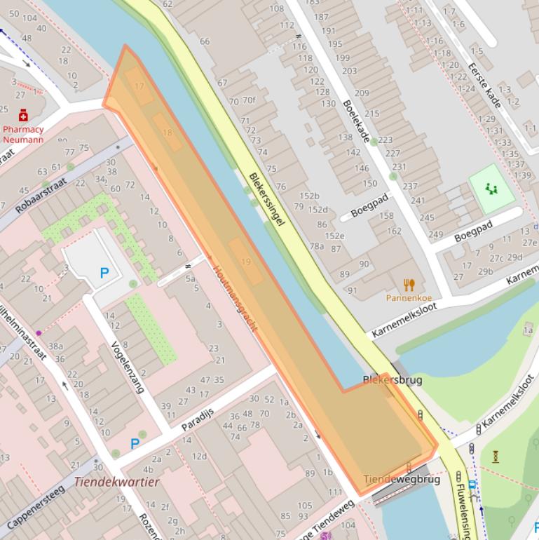 Kaart van postcodegebied 2801XC.