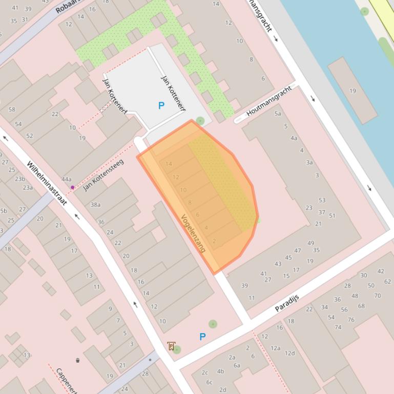 Kaart van postcodegebied 2801XD.