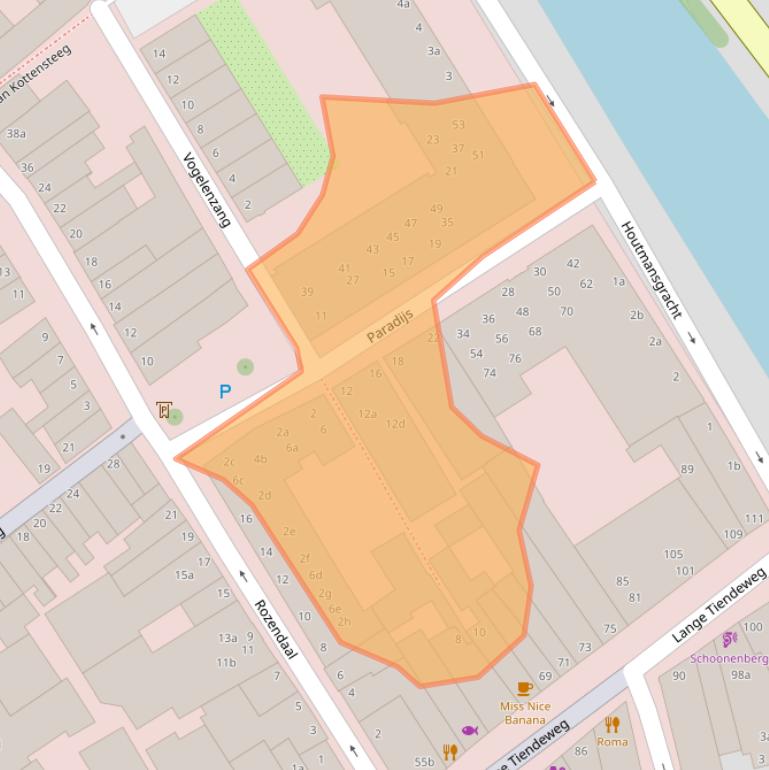 Kaart van postcodegebied 2801XR.