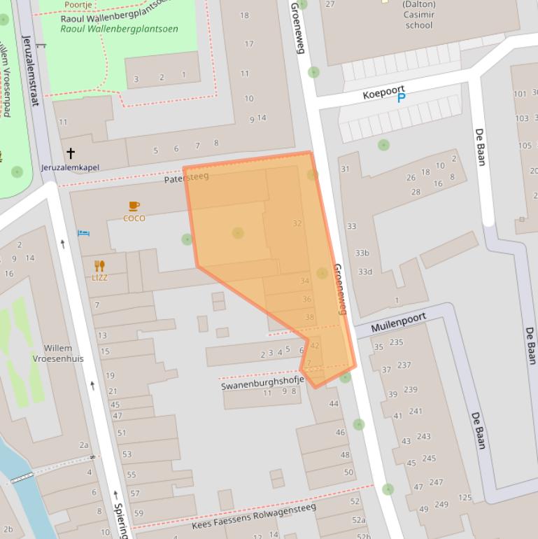 Kaart van postcodegebied 2801ZD.