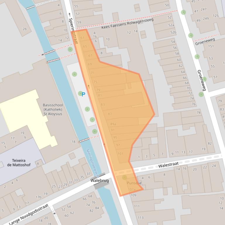 Kaart van postcodegebied 2801ZJ.