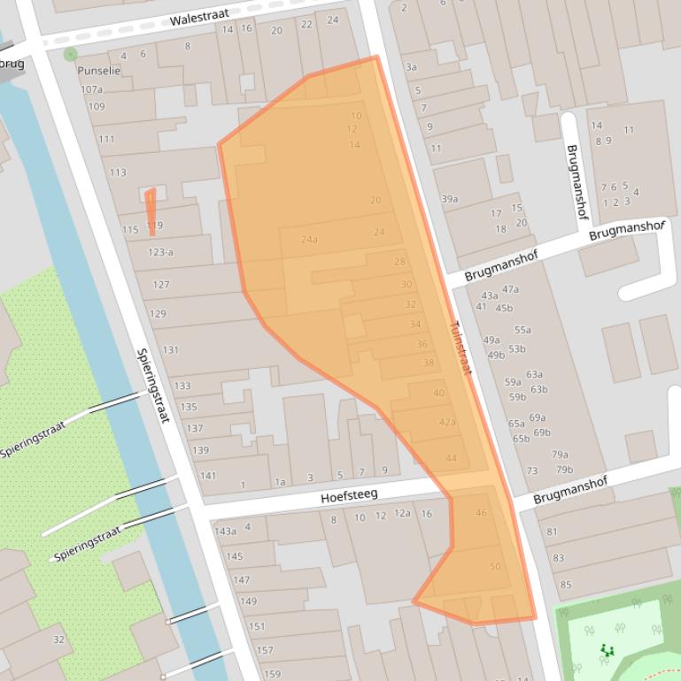 Kaart van postcodegebied 2801ZR.